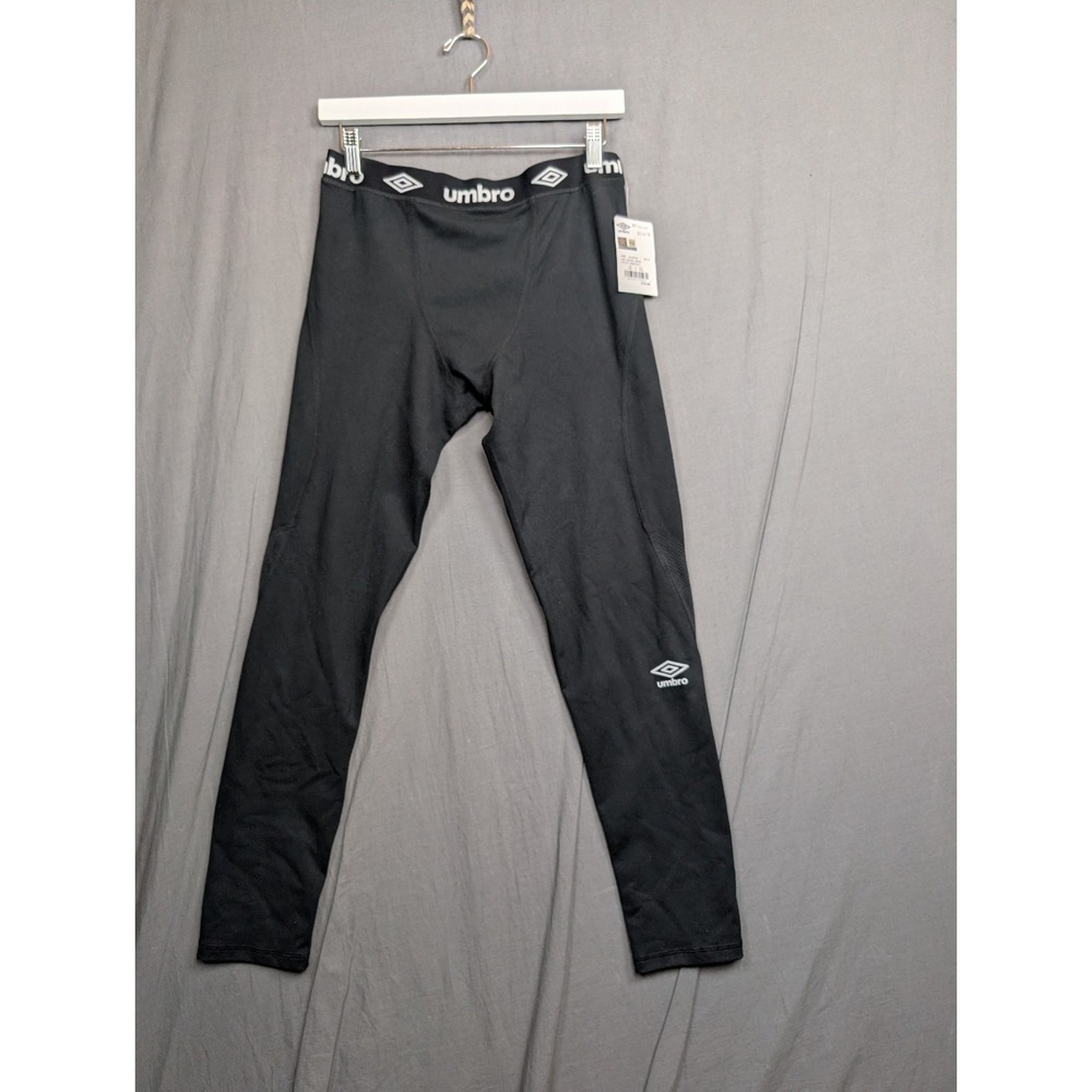 Umbro Boys XL (16-18) Black Soccer Compression‎ Pants Layer Running Leggings